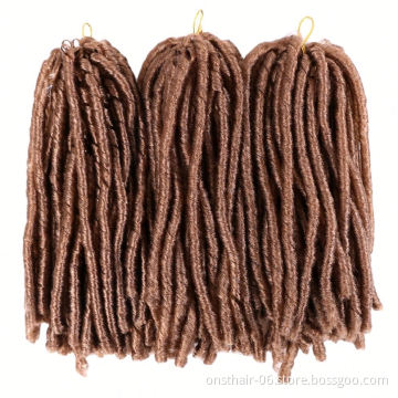 MYZYR Synthetic Faux Locs Braiding Hair Extensions for Women Soft Dreadlocks Crochet Braids Jumbo Dread Hairstyle Ombre Color